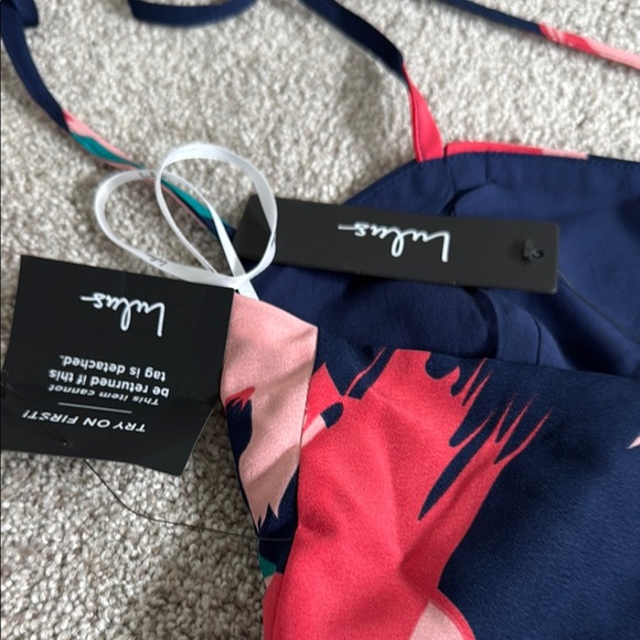 Lulu's Pink and Blue Midi Dress - Picture 4 of 4